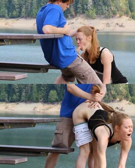 Amateur couple blowjob public outdoors hdsexxx sex creampie HD