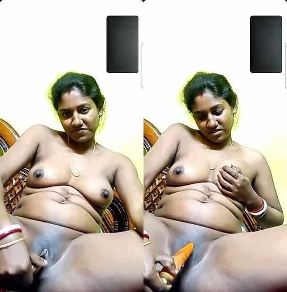 Amateur village horny desi bhabhi xxxx fingering with carrot